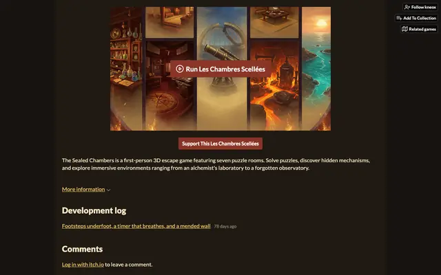 Screenshot of Les Chambres Scellées by kneox