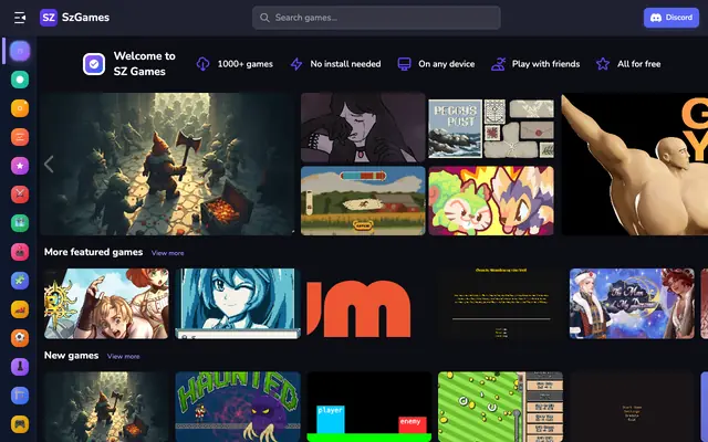 Screenshot of SZ Games - Free Online Browser Games | Play 1000+ Games