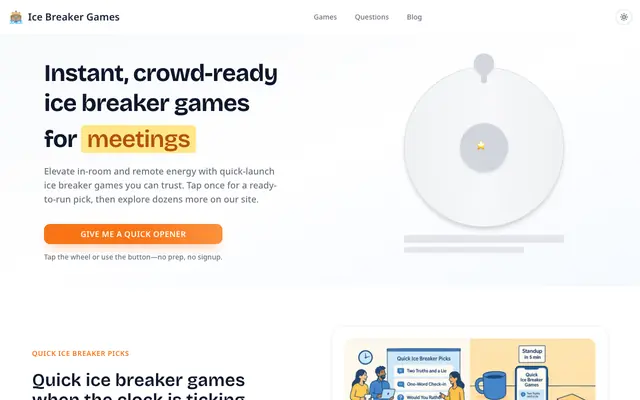 Screenshot of Ice Breaker Games – Quick Ideas to Energize Any Group