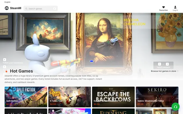 Screenshot of SteamM - Rent Game Accounts Instantly | Steam & AAA