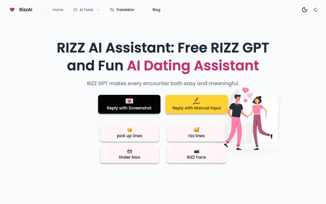 Screenshot of RIZZ AI Assistant: Free RIZZ GPT and Fun AI Dating Assistant
