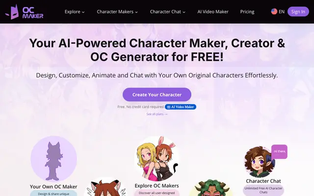 Screenshot of OC Maker: AI-Powered Character Maker, Creator & OC Generator for FREE