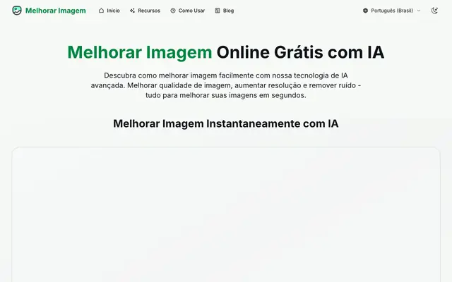 Screenshot of Melhorar Imagem Online Grátis com IA Qualidade Profissional