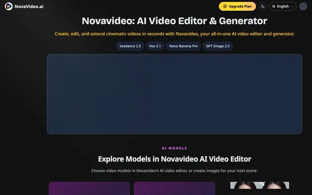 Screenshot of NovaVideo - Image to Video AI Generator