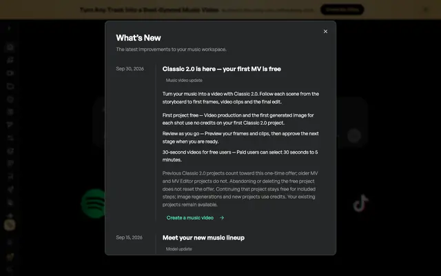 Screenshot of Free AI Music Generator — Royalty-Free | BeMusic AI