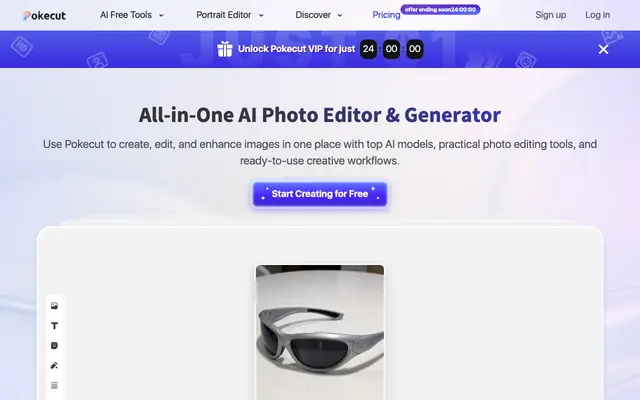 Screenshot of Pokecut: Free Online AI Photo Editor & Image Generator