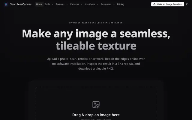 Screenshot of Generate truly seamless pattern&textures from prompts or images