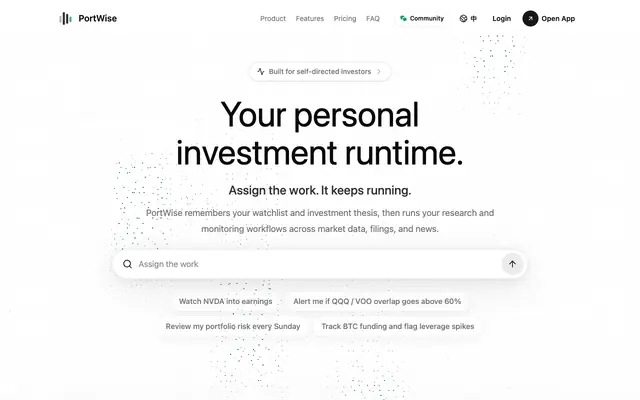 Screenshot of PortWise · AI Trading Copilot