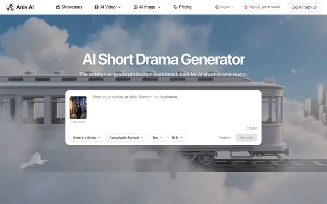 Screenshot of Aniv: AI Story Generator | Turn Stories into Images & Videos