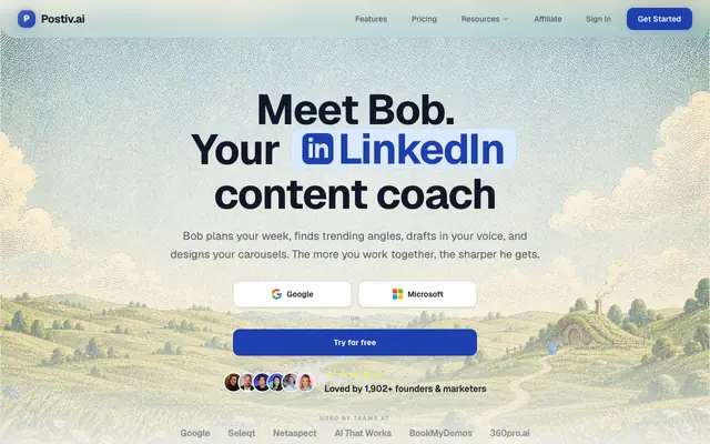 Screenshot of Postiv AI - AI-Powered LinkedIn Creator