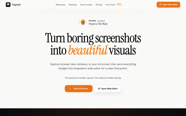 Screenshot of Snapester - Turn Screenshots into Beautiful Visuals