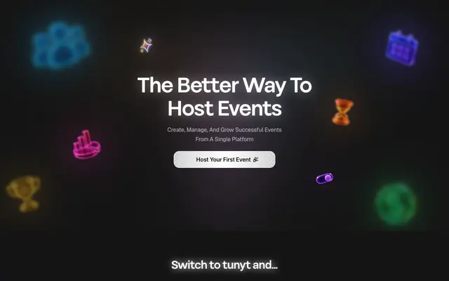 Screenshot of Tunyt — Host What Brings People Together