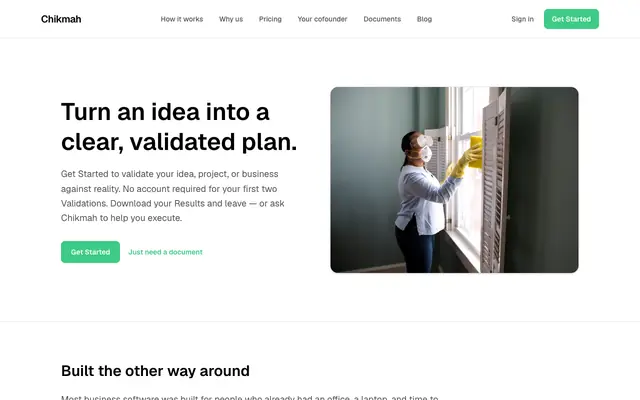 Screenshot of Chikmah | Voice-First Business Documents for Individuals & Organizations
