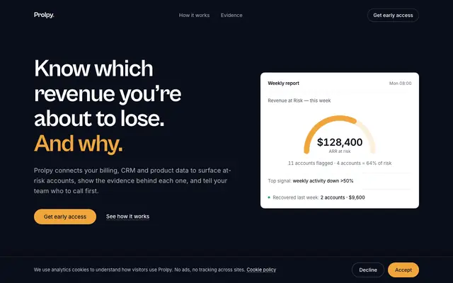 Screenshot of Prolpy — Test your idea before you build it
