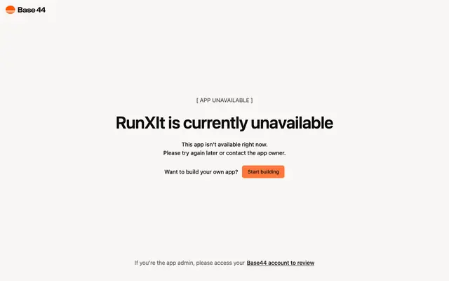 Screenshot of RunXIt