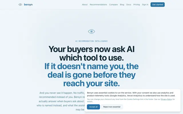Screenshot of AI Recommendation Intelligence: why AI recommends your competitors instead of yo