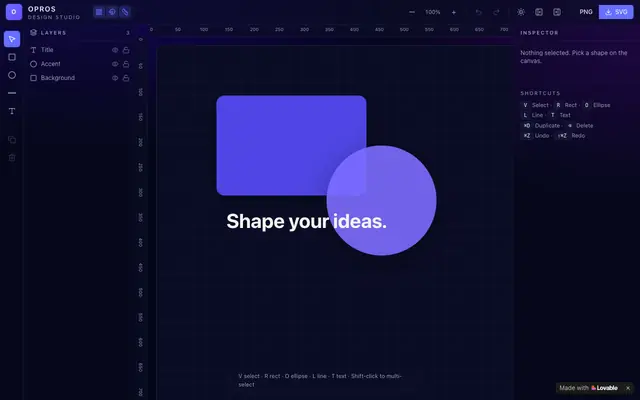 Screenshot of Opros app