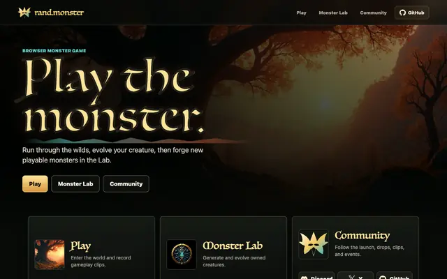 Screenshot of rand.monster
