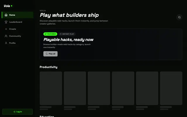Screenshot of Vola
