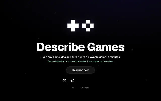 Screenshot of Describe Games