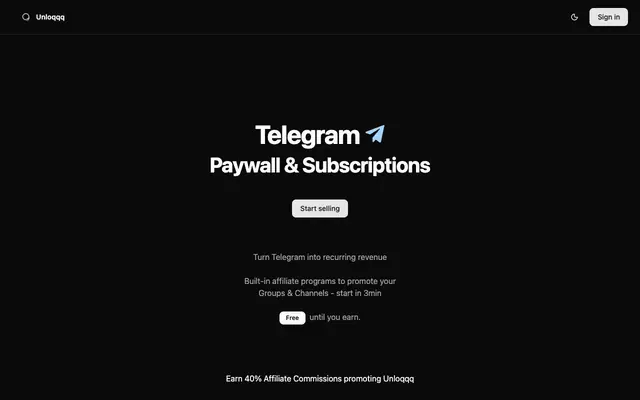 Screenshot of Automated Telegram Paywall | Unloqqq