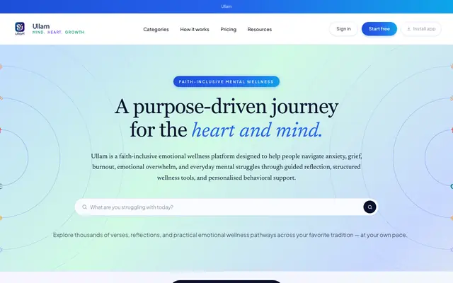 Screenshot of Ullam Ai