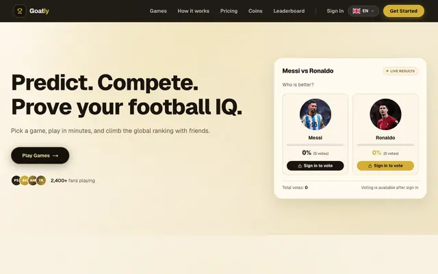 Screenshot of Goatly