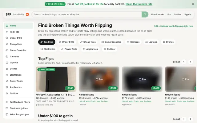 Screenshot of Broke Fix Flip: find broken things worth money
