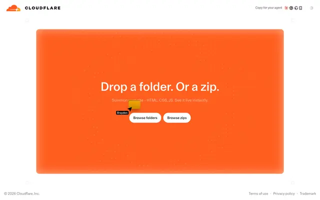 Screenshot of Cloudflare Drop