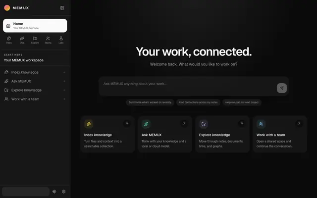 Screenshot of MEMUX