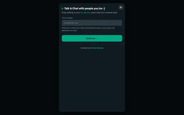 Screenshot of Talk & Chat with people you luv