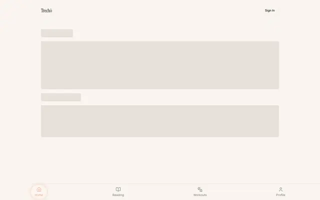 Screenshot of Trechō - Daily Bible Reading & Workout Tracker
