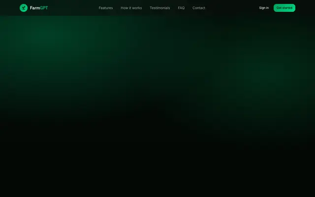 Screenshot of FarmGPT AI — AI for Indian Farmers