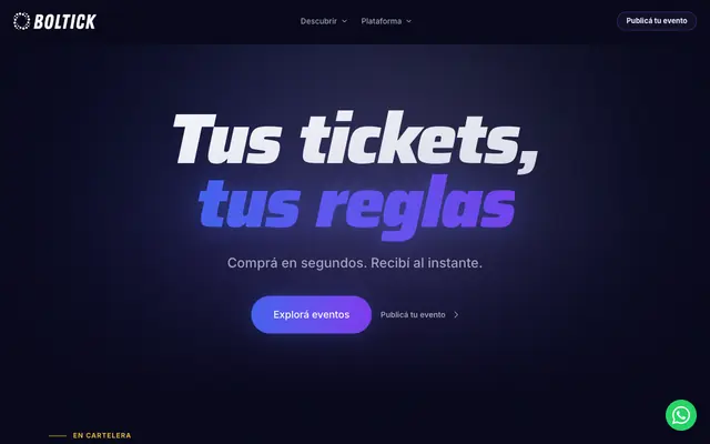 Screenshot of Boltick — Tu entrada digital, de verdad.