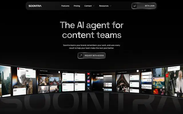 Screenshot of Soontra | The Content Workspace That Does Your Work