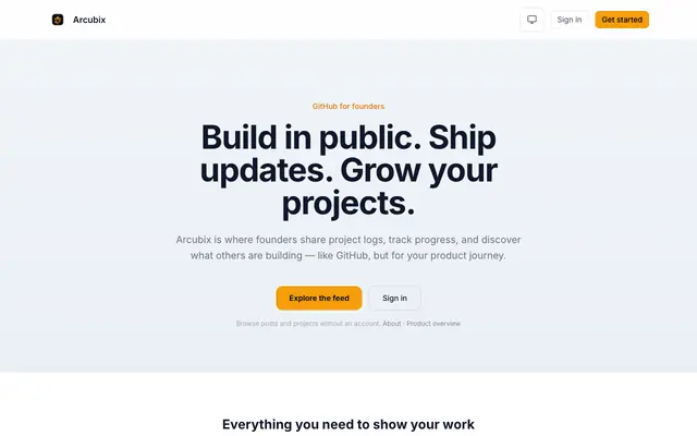 Screenshot of Build in public for founders