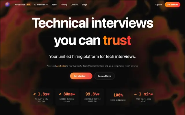 Screenshot of #1 Platform for Technical Interviews with Advanced Proctoring