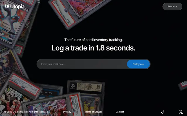 Screenshot of Utopia — Free Local TCG Trading for Pokemon, One Piece & MTG