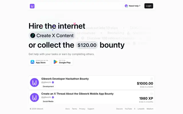 Screenshot of Gibwork - Onchain Work Marketplace