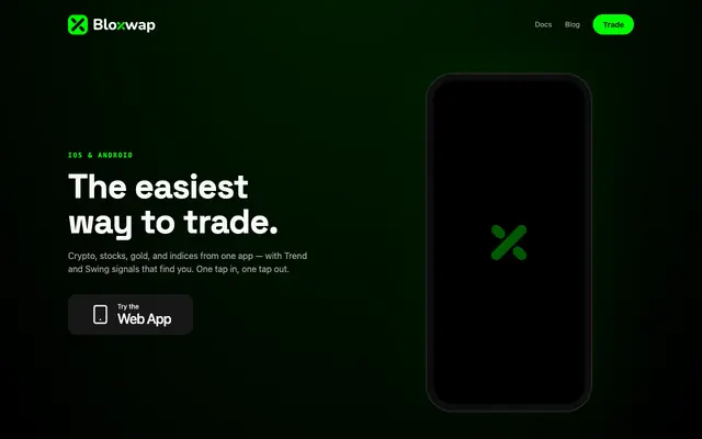 Screenshot of Bloxwap — The easiest way to trade.