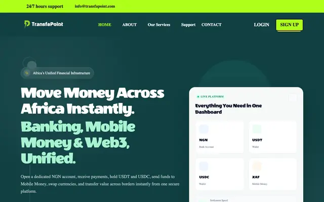 Screenshot of TRANSFAPOINT