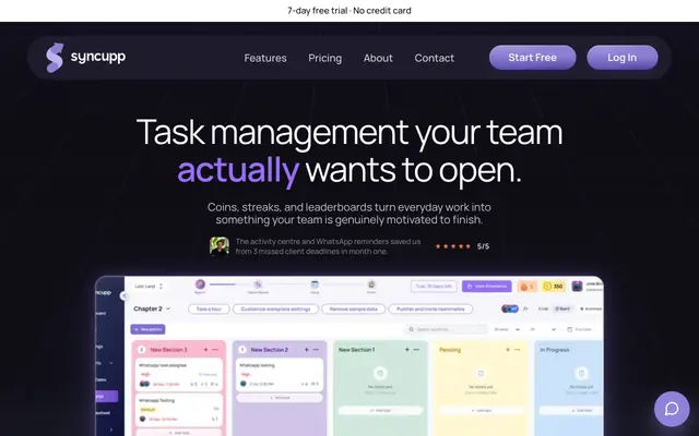 Screenshot of Syncupp - The SuperApp for Your Business