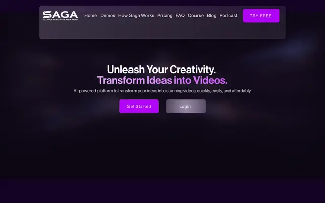 Screenshot of SAGA | Unleash Your Creativity with AI-Powered Story & Video Creation