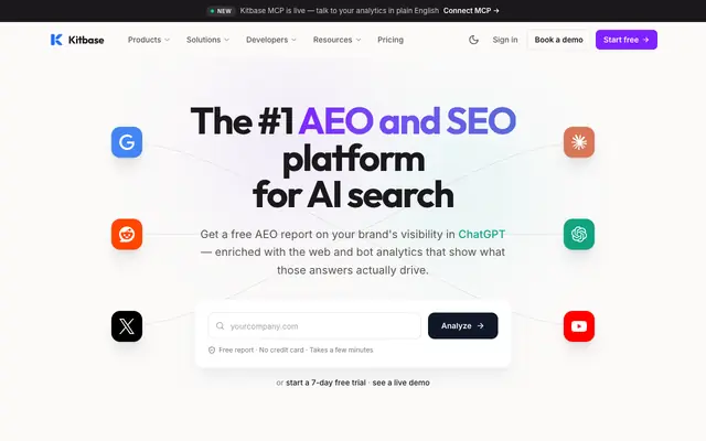 Screenshot of Kitbase — Product Analytics & Event Tracking