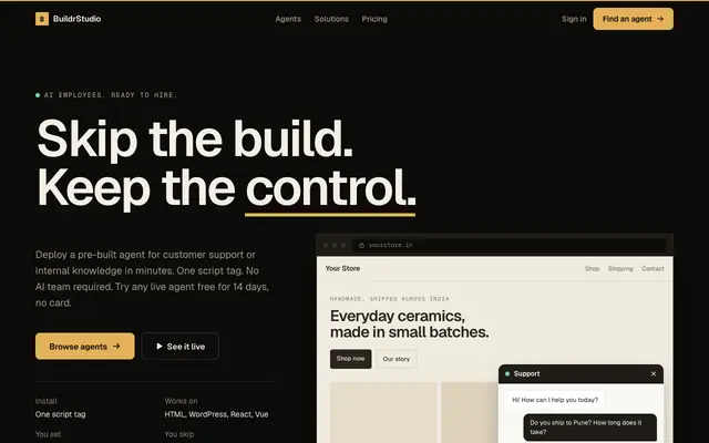 Screenshot of BuildrStudio — Free App Store Screenshot Generator