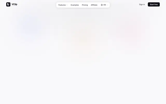 Screenshot of VClip — Split Screen Video Maker with AI Avatars