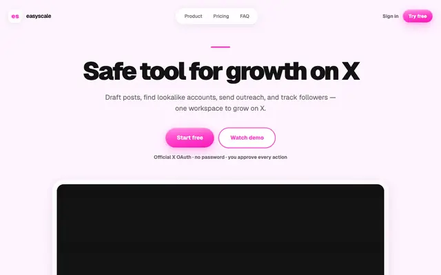 Screenshot of easyscale