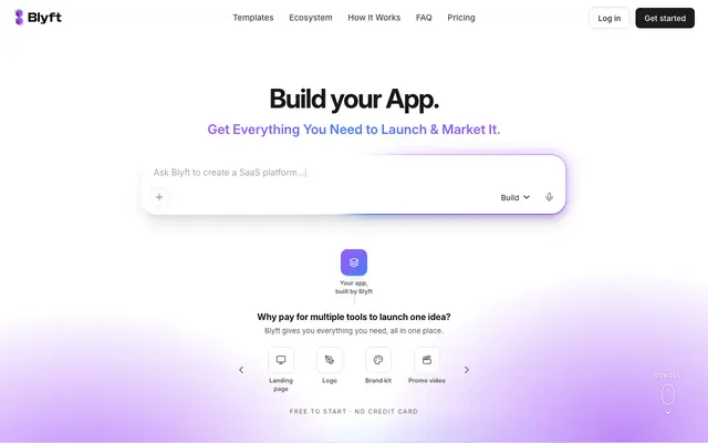 Screenshot of Blyft - Automated Product Building Platform