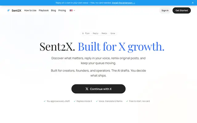 Screenshot of Sent2X — Schedule & Auto-Publish Posts to X