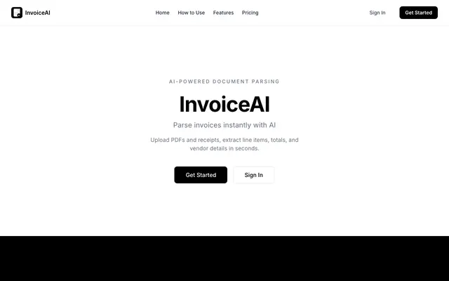 Screenshot of InvoiceAI